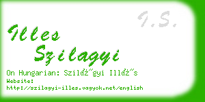 illes szilagyi business card